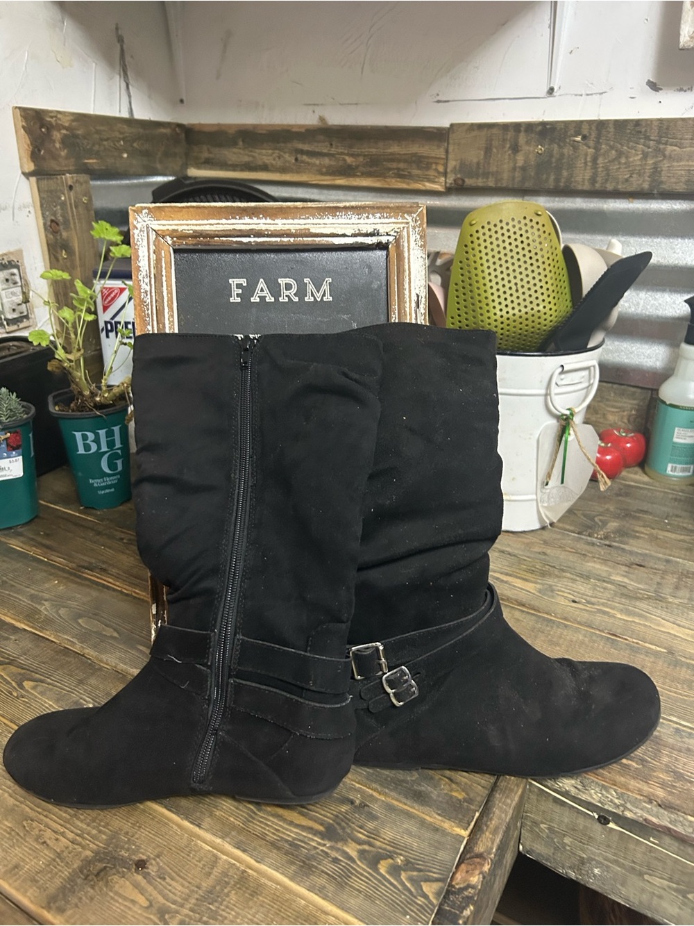 Sosa Women’s Black Mid-Calf Buckle Boots